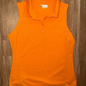 Greg Norman Collection Sleeveless Polo Tank Top - Orange
